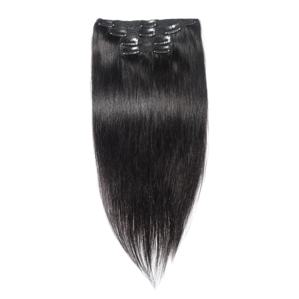 10 Stück 120 g Clip-In-Extensions für glattes Haar
